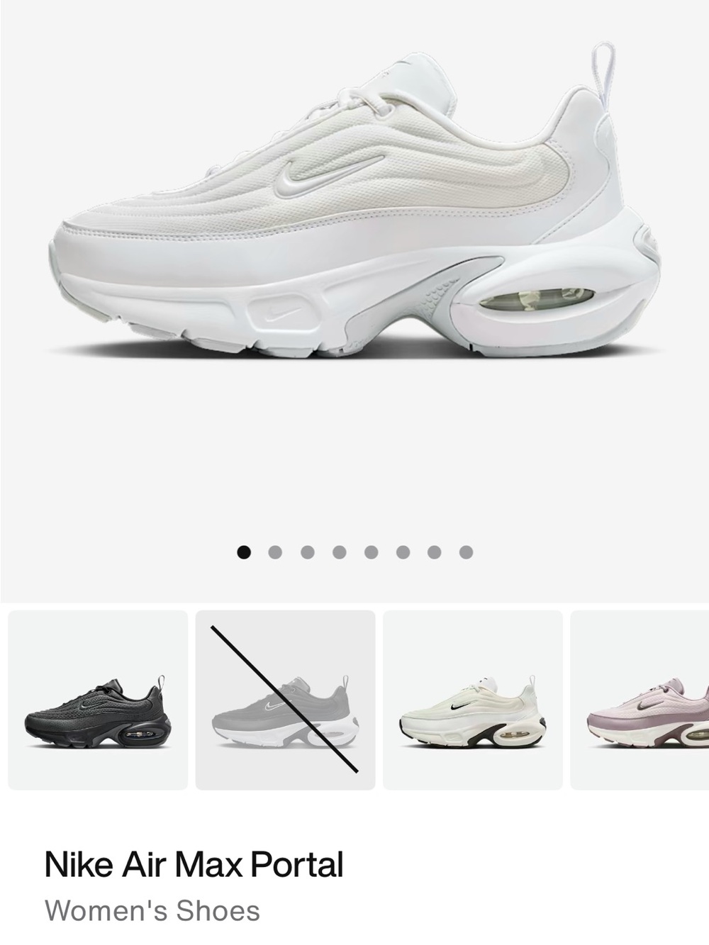 Nike air max portal Women's. White Sneakers. Womens 5.5 / youth 4